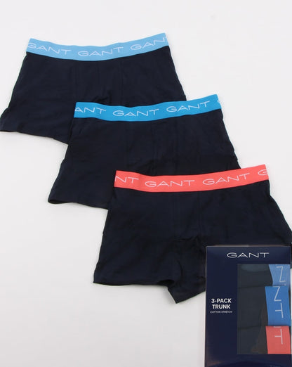 Gant – Baumwoll-Boxershorts im 3er-Pack, Lavablau