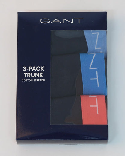 Gant – Baumwoll-Boxershorts im 3er-Pack, Lavablau