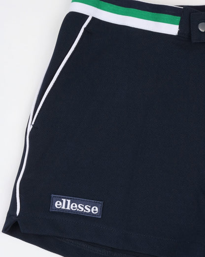 Ellesse – Shorts im Tennisstil mit Paspelierung in Marineblau