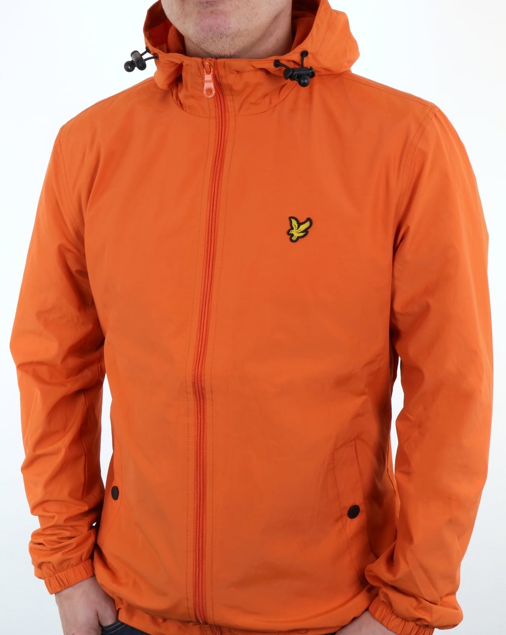 Lyle And Scott – Durchgehende Kapuzenjacke mit Reißverschluss in Orange