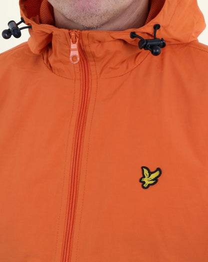 Lyle And Scott – Durchgehende Kapuzenjacke mit Reißverschluss in Orange