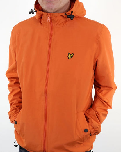 Lyle And Scott – Durchgehende Kapuzenjacke mit Reißverschluss in Orange