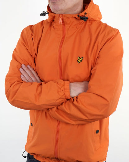 Lyle And Scott – Durchgehende Kapuzenjacke mit Reißverschluss in Orange