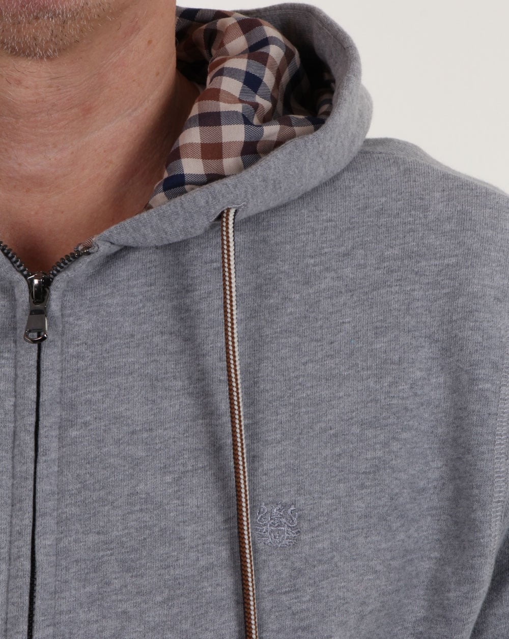 Aquascutum Arlo Sweat Hoodie Grau Melange