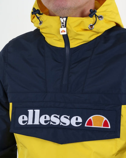 Ellesse – Überziehjacke mit Viertelreißverschluss in Marineblau/Gelb