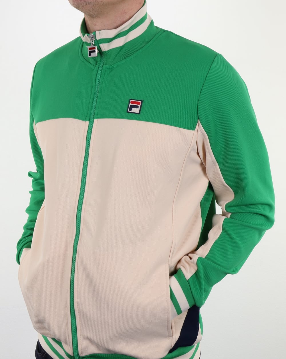 Fila Vintage Tiebreaker Trainingsjacke Gardenia/Grün