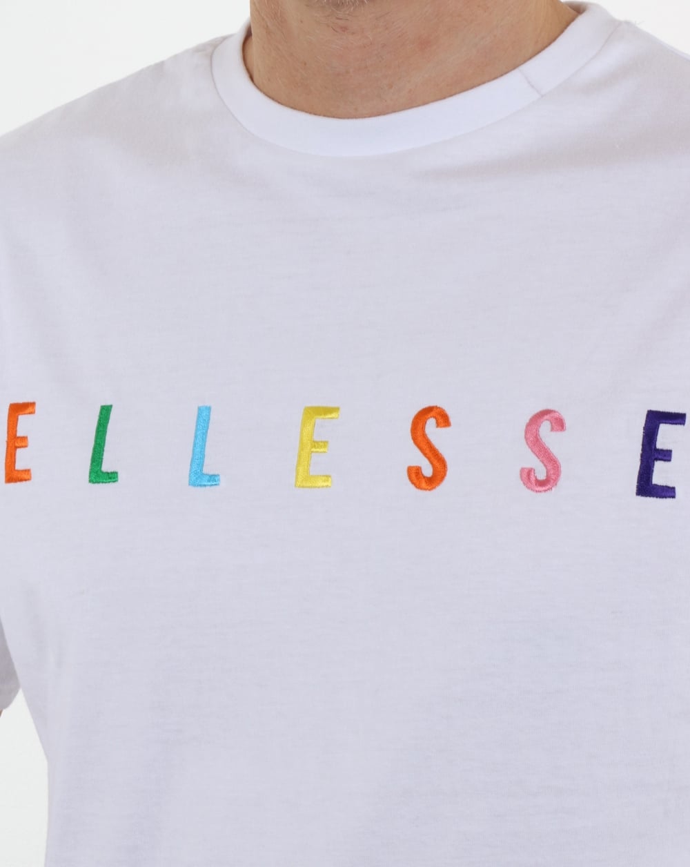 Ellesse Multi Colour Logo T Shirt White