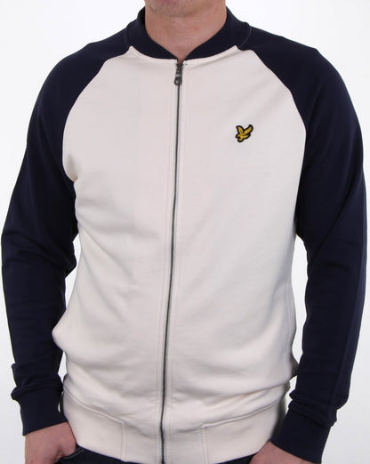 Lyle And Scott – Bomber-Sweatshirt in Muschelweiß