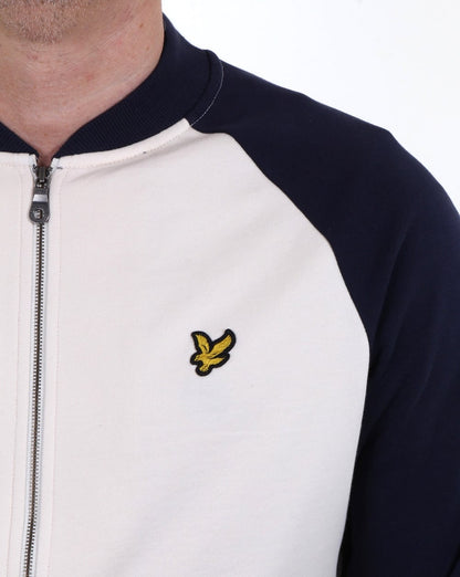 Lyle And Scott – Bomber-Sweatshirt in Muschelweiß