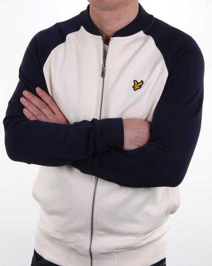 Lyle And Scott – Bomber-Sweatshirt in Muschelweiß