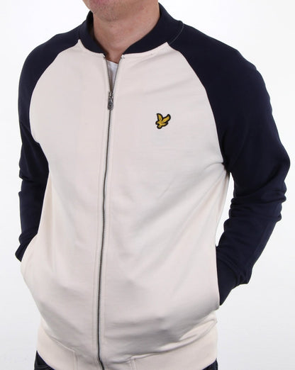 Lyle And Scott – Bomber-Sweatshirt in Muschelweiß