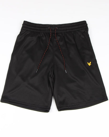 Lyle And Scott Fitness Randall Fleece-Shorts in echtem Schwarz meliert