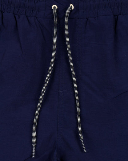 Luke Ragy – Oberschenkellange Badeshorts in Marineblau