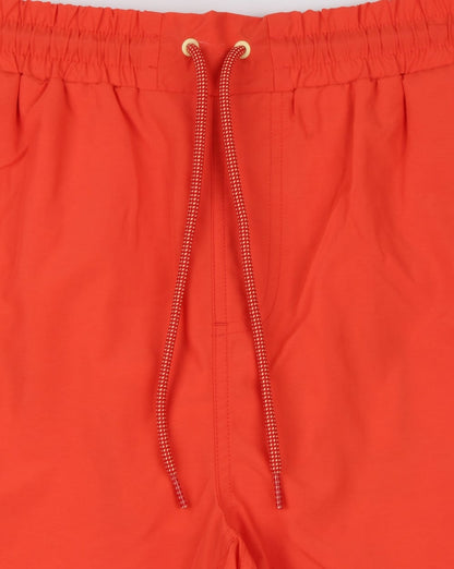 Luke Ragy Oberschenkellange Badeshorts Koralle