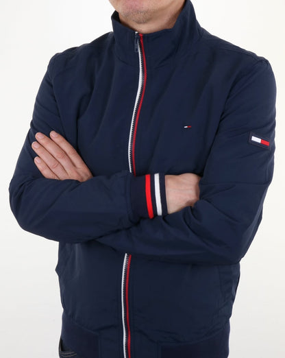 Tommy Hilfiger – Lässige Bomberjacke in Marineblau