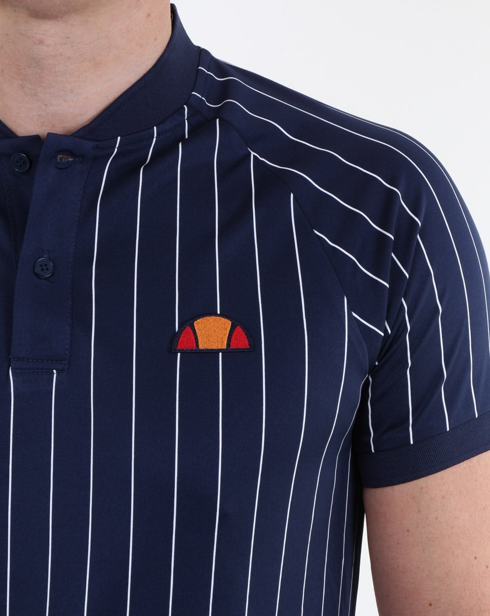 Ellesse Nadelstreifen-Poloshirt Marineblau