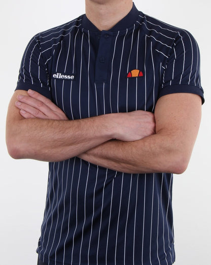 Ellesse Nadelstreifen-Poloshirt Marineblau
