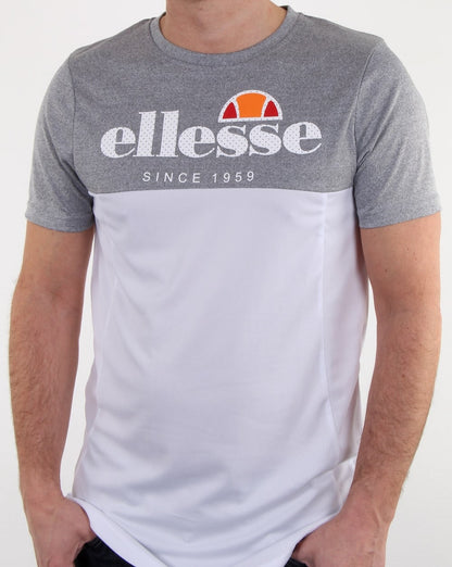 Ellesse Split T-Shirt Graumeliert/Weiß