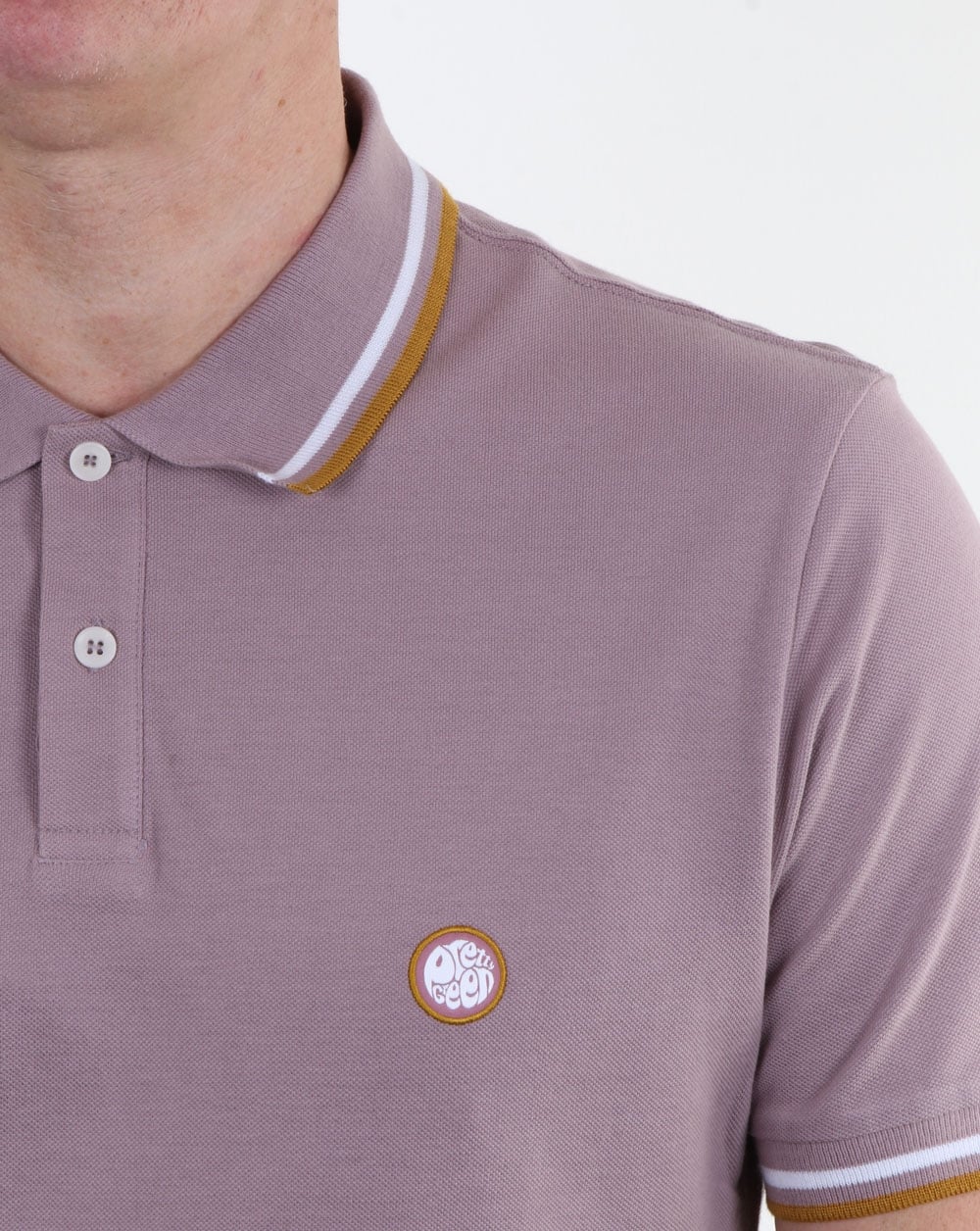Pretty Green Bassline Polo Shirt Dusty Pink