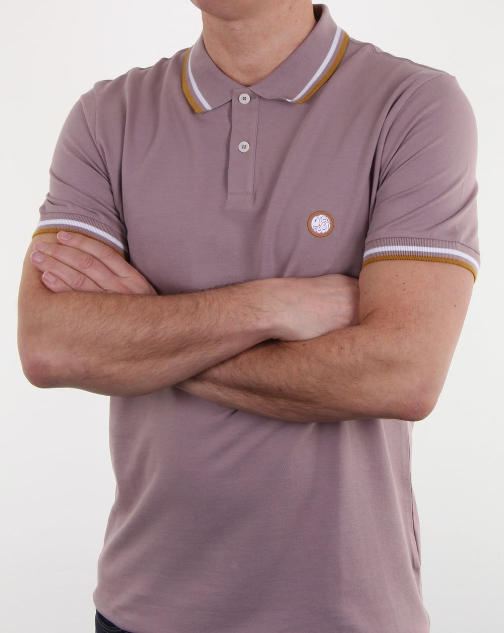 Pretty Green – Bassline Poloshirt in Altrosa