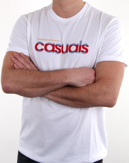 Weekend Offender Terrace Casuals T-Shirt Weiß