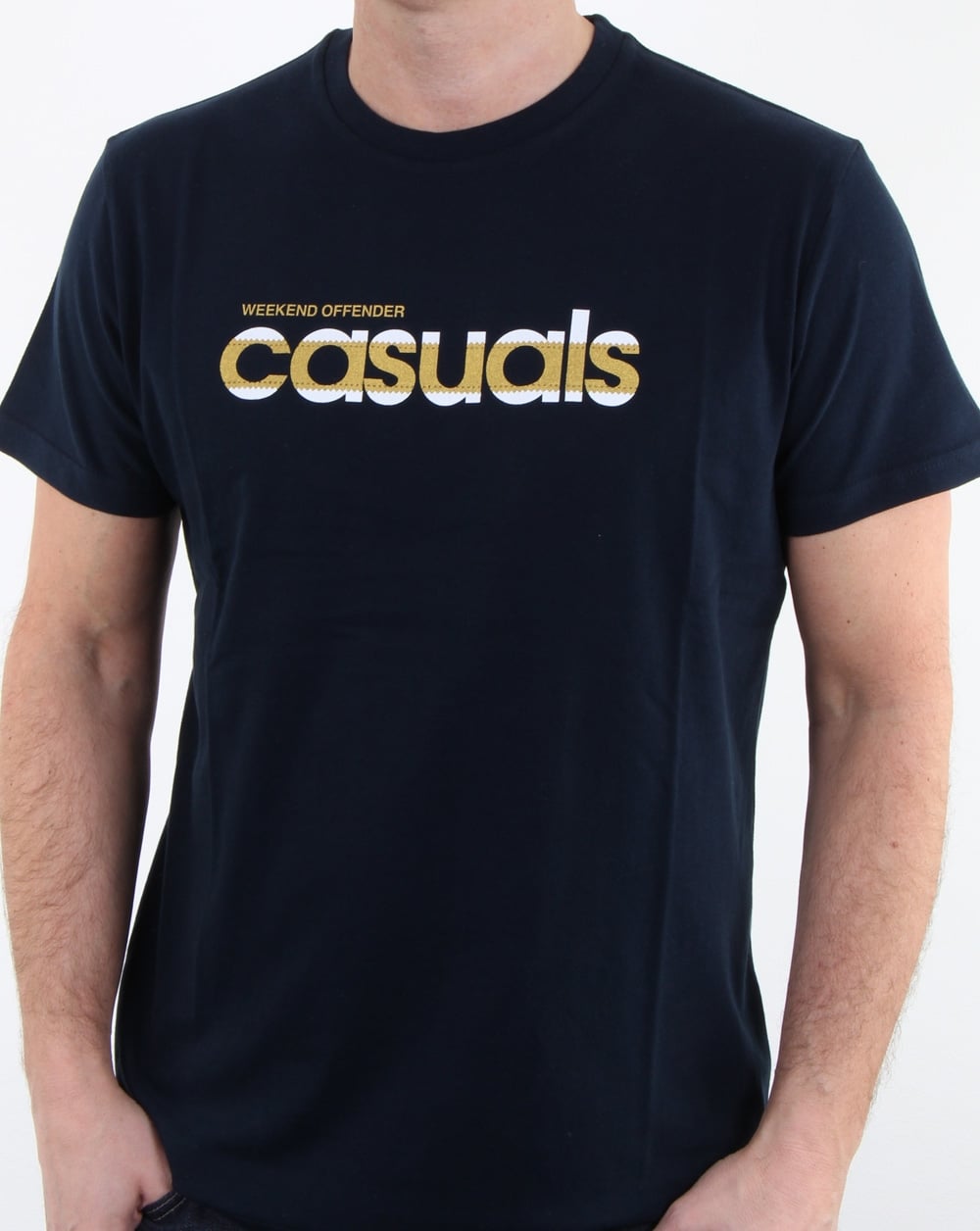 Weekend Offender Terrace Casuals T-Shirt Marineblau