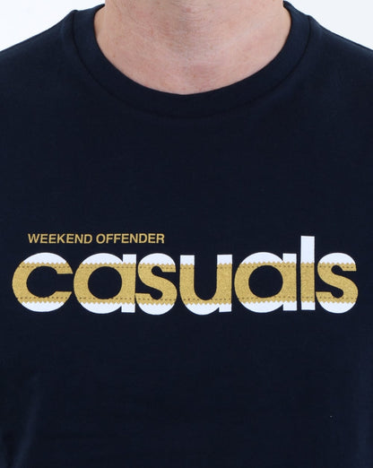 Weekend Offender Terrace Casuals T-Shirt Marineblau