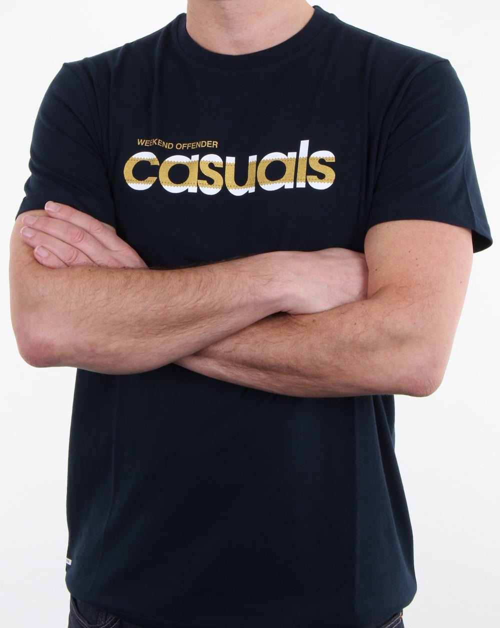 Weekend Offender Terrace Casuals T-Shirt Marineblau