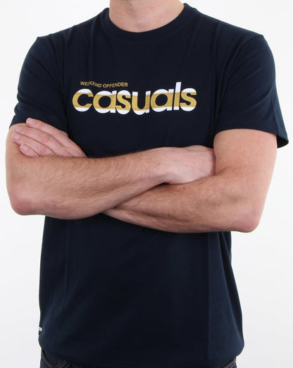 Weekend Offender Terrace Casuals T-Shirt Marineblau