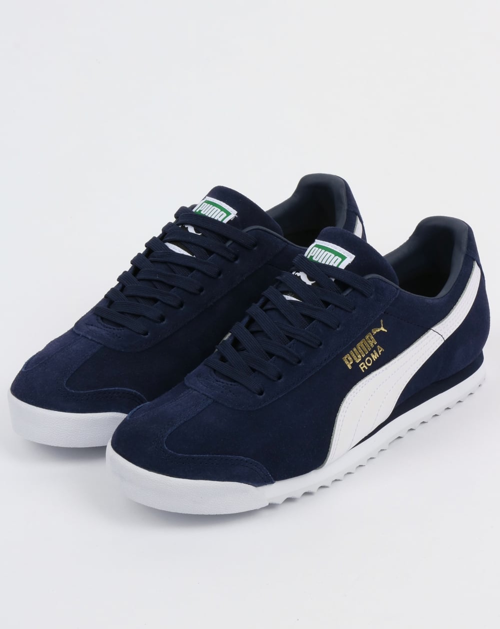 Puma Roma Suede Trainers Peacoat/White