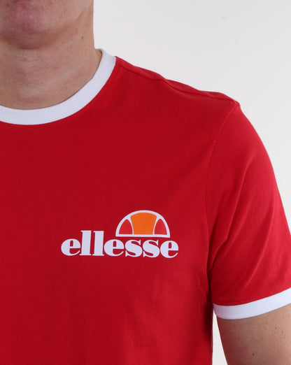 Ellesse – Ringer-T-Shirt in True Red