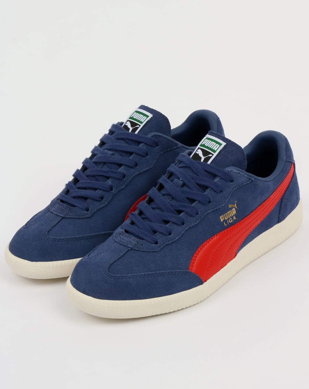 Puma Liga Suede Sneakers Blau Indigo/Flame Scarlet