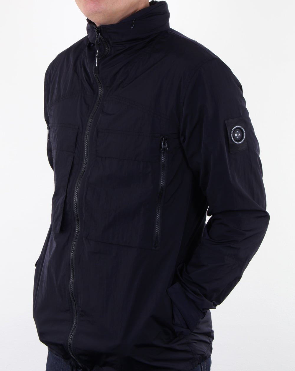 Marshall Artist Liquid Over Shirt Marineblau