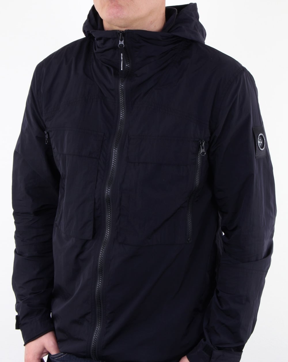 Marshall Artist Liquid Over Shirt Marineblau