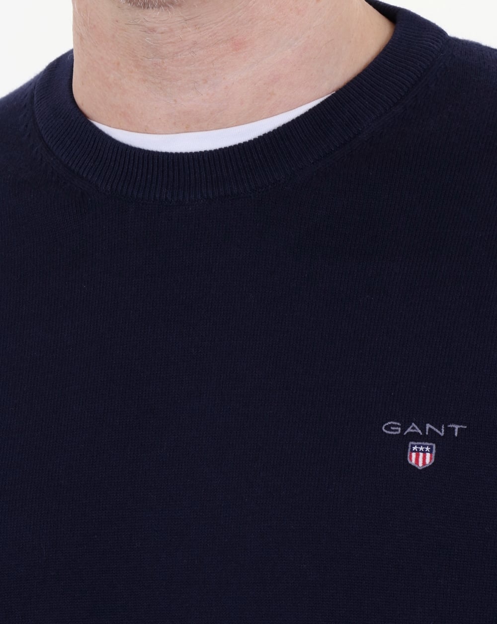 Gant Stretch-Pullover aus leichter Baumwolle, Abendblau