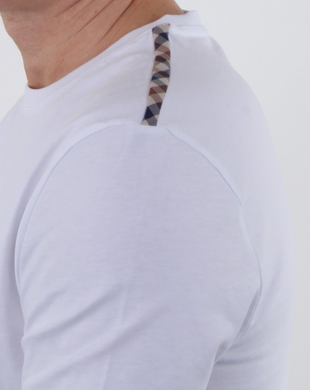 Aquascutum Southport Long Sleeve T Shirt White