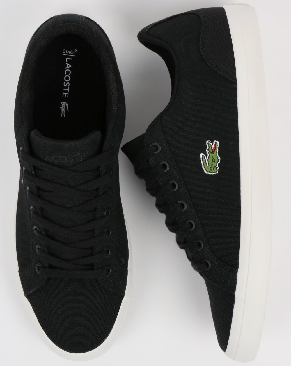 Lacoste Footwear – Lerond – Schwarze Canvas-Sneaker