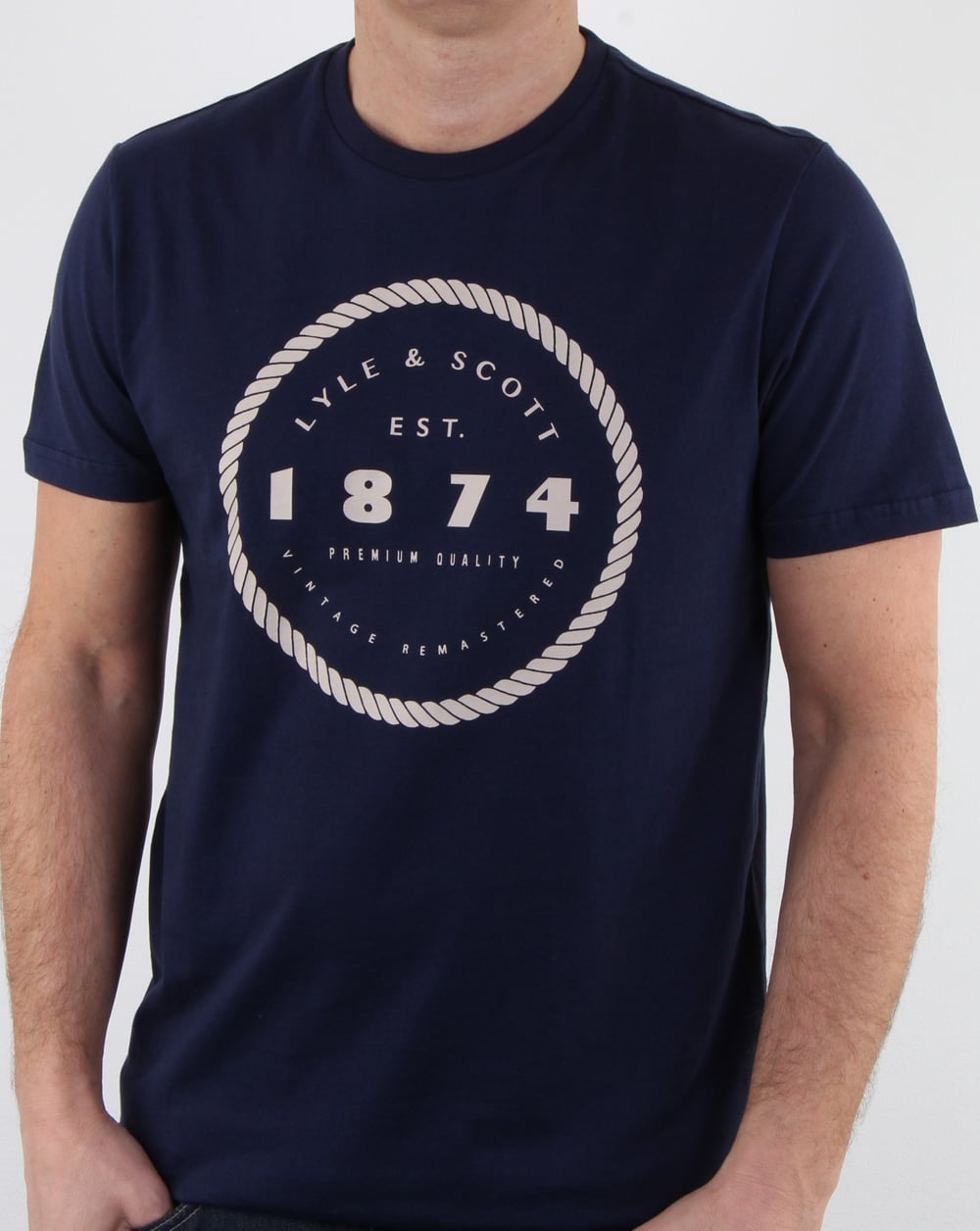 Lyle And Scott T-Shirt mit Grafikdruck, Marineblau