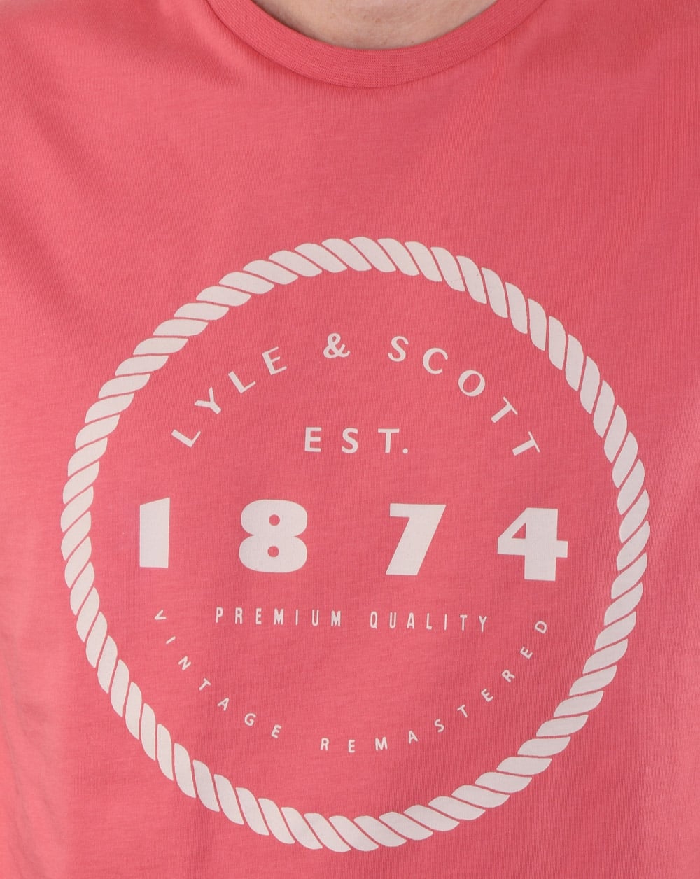 Lyle And Scott Graphic Print T Shirt Sunset Pink