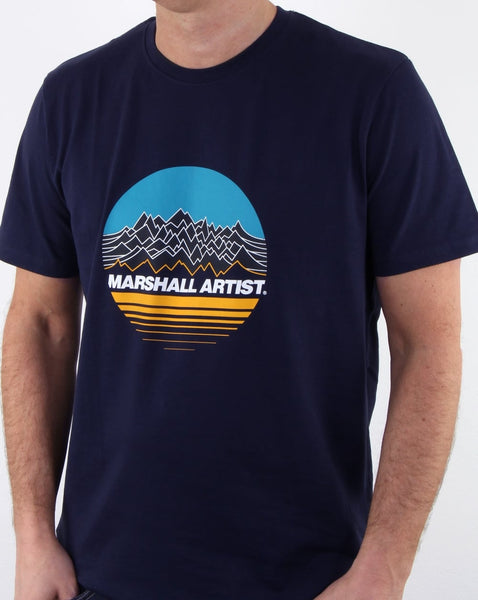 Marshall Artist Mountain Trek T Shirt Navy