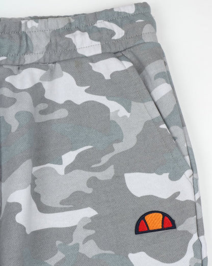 Ellesse – Noli – Fleece-Shorts in Grau mit Camouflage-Muster