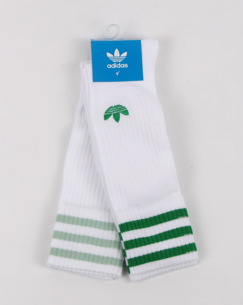 Adidas Originals Crew-Socken im 2er-Pack, Weiß/Grün
