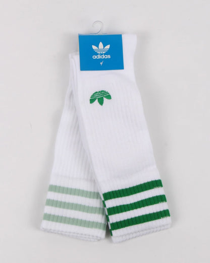 Adidas Originals Crew-Socken im 2er-Pack, Weiß/Grün