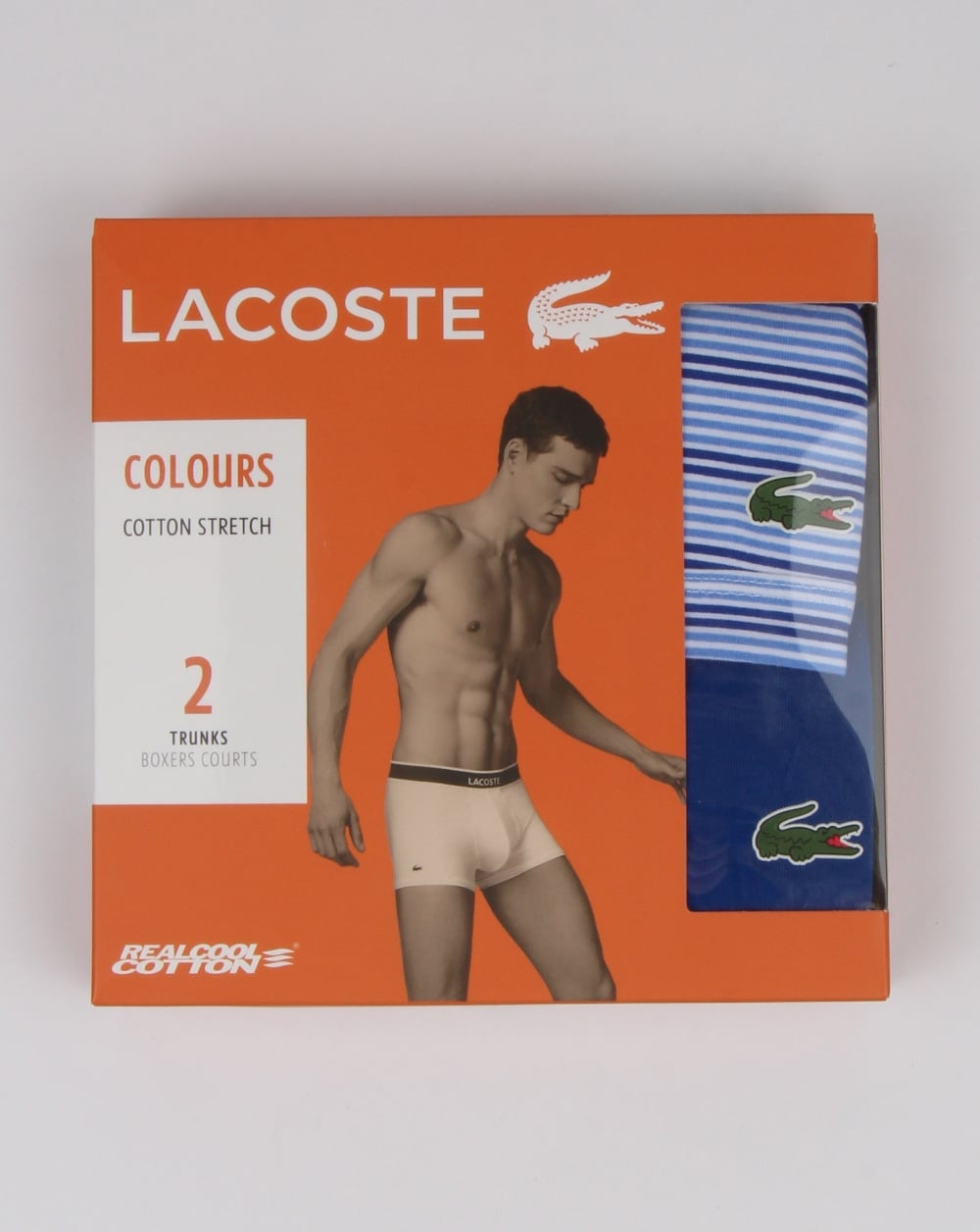 Lacoste Doppelpack Boxershorts Streifen/Blau
