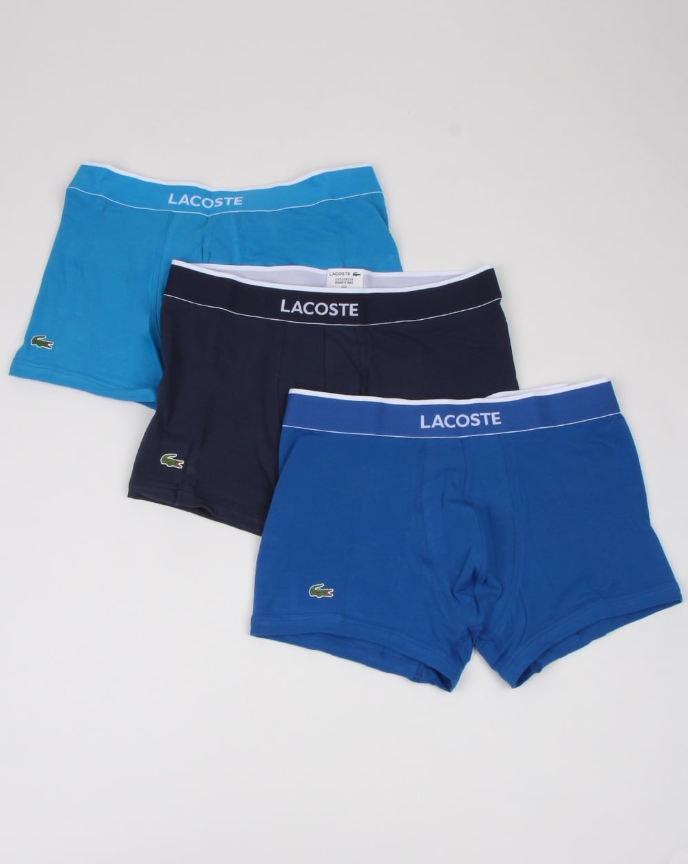 Lacoste – Dreierpack Boxershorts, Marineblau/Blau