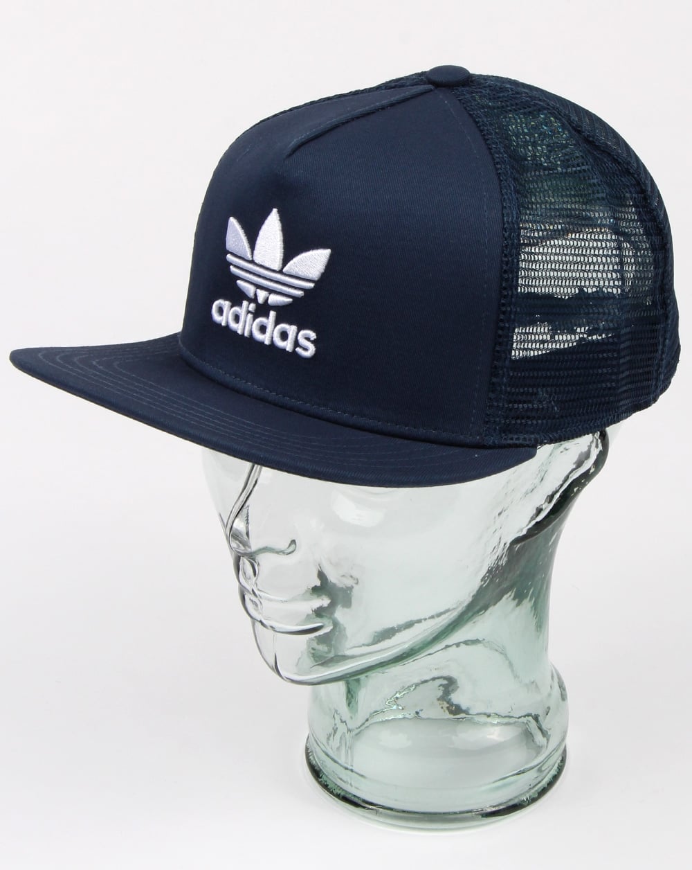Adidas Originals – Trefoil Trucker Cap in sattem Blau