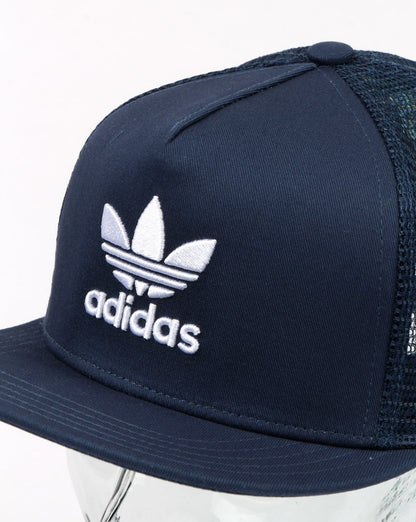 Adidas Originals – Trefoil Trucker Cap in sattem Blau