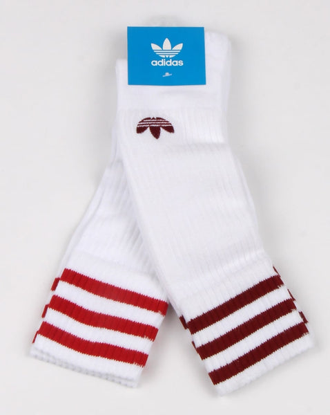 Adidas Originals 2 Pack Crew Socks White/red