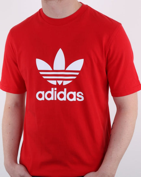 Adidas Originals Trefoil T Shirt Scarlet Red