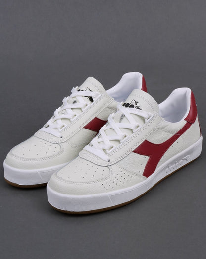 Diadora B. Elite L Sneakers Weiß/Burgundrot/Gummi